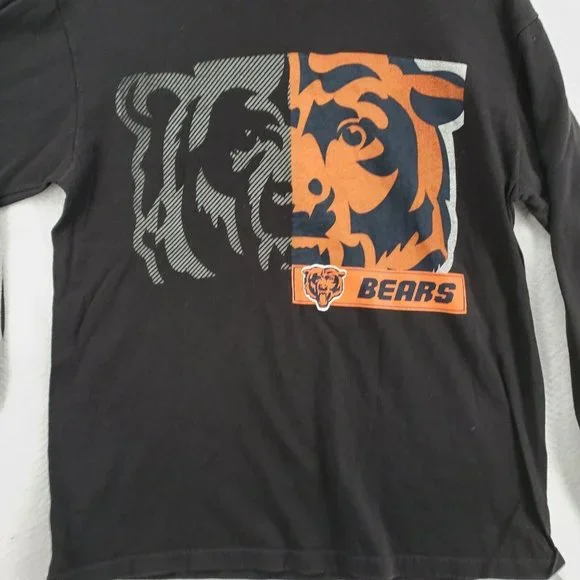 Chicago Bears Shirt Women's Long Sleeve NFL Team Apparel Black Medium - Picture 4 of 12